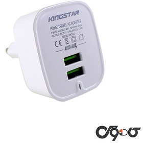 تصویر شارژر موبایل فست شارژ کینگ استار kw152a + کابل type a charger mobile tablet kingstar kw152a