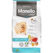 تصویر غذای خشک سگ مونلو مدل پاپی نژاد کوچک وزن یک کیلوگرم بصورت زیپ کیپ Monello dry food for Dog Puppies