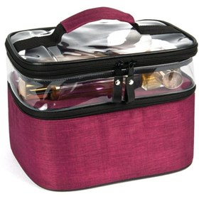 تصویر کیف لوازم آرایش برند متفرقه اورجینال Ankaflex EX0019B-8 Makeup Bag Transparent Makeup Bag Travel Makeup Bag Lunch Box 