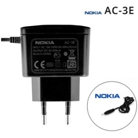 تصویر شارژر نوکیا دیواری سوزنیNOKIAمدل AC-3E اصلی 