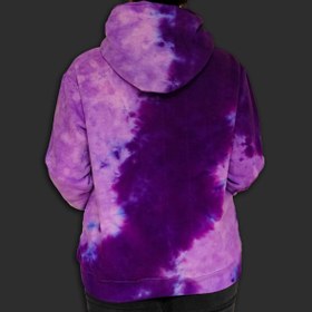 تصویر هودی تای دای ( شیبوری ) ابر و بادی بنفش Purple Tie Dye Hoodie