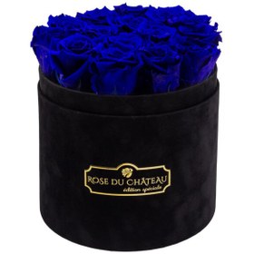 تصویر Blue Eternal Roses in Black Flocked Box | کد: ZNB-1JBV 