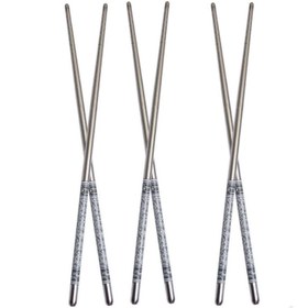 تصویر چوب غذاخوری مدل چاپستیک بسته 6 عددی - طوسی 