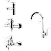 تصویر ست شیرآلات جزیره مدل کارون Jazire faucet set karon