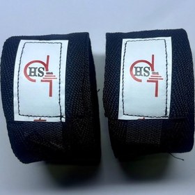 تصویر باند بوکس و مچ بند ورزشی (LP / SH) طول ۵ متری، عرض ۵ سانت - مشکی 5 Meter Boxing / Kickboxing Hand Wraps (LP & SH Brands) - 5cm Width