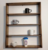 تصویر شلف دیواری چوبی مخصوص ماگ یا دکوری مینیمال shelf divari adviehjat