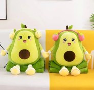 تصویر پتو بالشتی اووکادو هدفون دار 