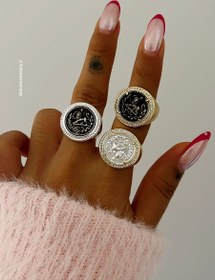 تصویر انگشتر طرح سکه 