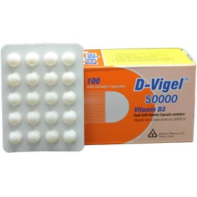 تصویر کپسول ژلاتینی ویتامین د ۵۰۰۰۰ واحد دانا ۱۰۰ عددی Daana D-Vigel 50000 Vitamin D3 100Caps