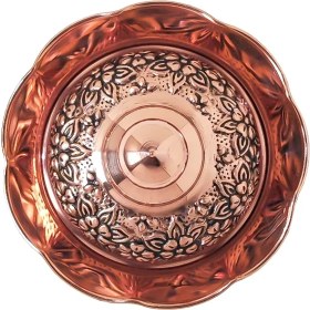 تصویر قندان مسی طرح گلبرگ 