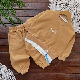 تصویر بلوز شلوار توکرکی اسپرت گریفین سایز ۲ تا ۸ سال رنگ سبز و نوک مدادی 