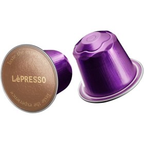 تصویر کپسول های آلومینیومی 10 عددی لپرسو LePresso برای نسپرسو Nespresso اینتنسو | LePresso Aluminum capsules for Nespresso Blended – Intenso 