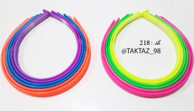 تصویر تل مو پلاستیکی رنگی ( ۱۲ عدد ) / کد : ۲۱۸ 