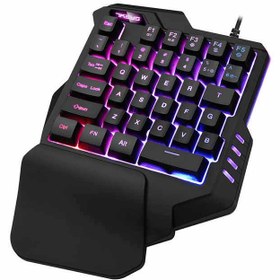 تصویر کیبورد گیمینگ Keyboard Gaming One-Handed RGB G30 