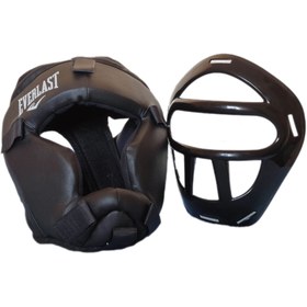 تصویر کلاه بوکس اورلاست همراه با گارد فری سایز EVERLAST boxing combat helmet