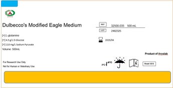 تصویر محیط کشت DMEM High glucose برند آریولب 