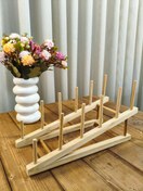 تصویر استند بشقاب بامبو طبقه ای 