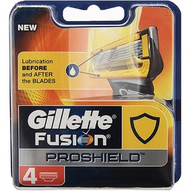 تصویر تیغ یدک ژیلت فیوژن پروشیلد Fusion Proshield بسته 4 عددی ا Gillette Fusion Proglide Blades Pack Of 4 Gillette Fusion Proglide Blades Pack Of 4