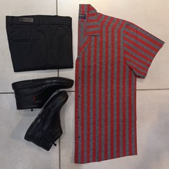 تصویر پیراهن نیم آستین یقه انگلیسی کد 10 