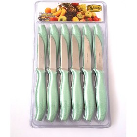 تصویر کارد میوه خوری بیوتی کد 6671 بسته 12 عددی Beauty fruit knife knife code 6671, 12-piece package