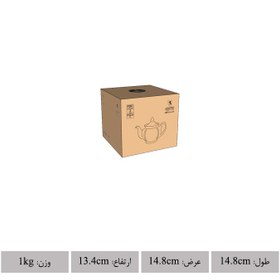 تصویر قوری چای چهار ترک چینی زرین بیدگل مینیاتوری (سایز 5) Zarin Iran 4-Tark Bidgol-Miniator 2 Piece FDC Tea-Pot 5