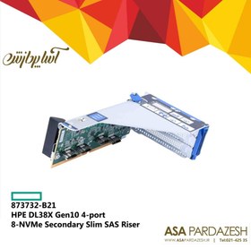 تصویر رایزر اچ پی مدل HPE DL38X Gen10 4p Slim SAS 2nd Riser | 873732-B21 