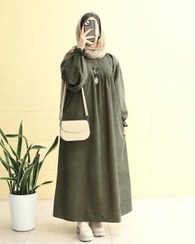 تصویر پیراهن مخمل کبریتی آیناز 