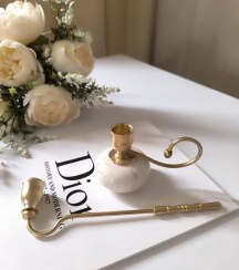 تصویر جاشمعی کلاسیک سنگی برنجی 