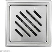 تصویر کفشور جاستایم 10×10 استیل C0305-21-79S1 justime-floor-drain-code-c0305-21-79s1-10-10cm-steel