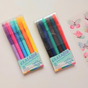 تصویر رواننویس پاکن دار رنگی بسته 6عددی 