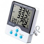 تصویر دماسنج و رطوبت سنج HTC2A ساعت رومیزی HTC2A Temperature Clock Humidity 