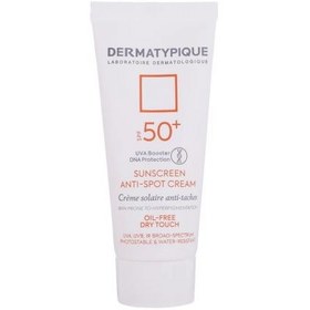 تصویر کرم ضدآفتاب بی‌رنگ درماتیپیک، با SPF50، مدل Anti spot مناسب انواع پوست حجم 40 میل 