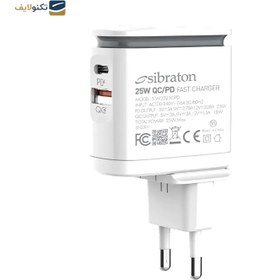 تصویر شارژر دیواری سیبراتون مدل S-W2225C-PD توان 25 وات Sibraton S-W2225C-PD Wall Charger