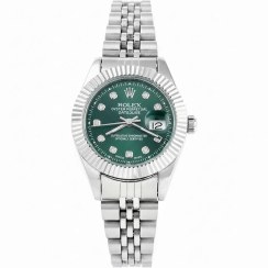 تصویر ساعت مچی زنانه رولکس ROLEX طرح دیت جاست مدل 1565 Rolex Womens wristwatch DATEJUST | GREEN screen model - 1565
