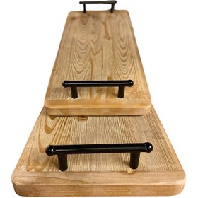 تصویر سینی مستطیل چوبی 