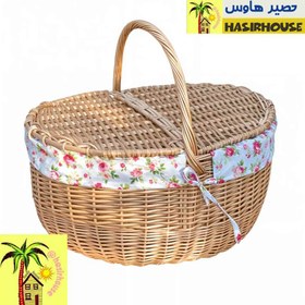 تصویر سبد پیک نیک حصیری 