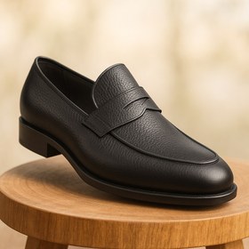 تصویر کالج چرم مردانه - عسلی / 41 