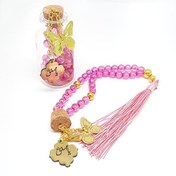 تصویر گیفت تسبیح 33دانه مروارید پلاستیکی مشکی کد18 