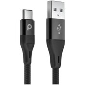 تصویر کابل تبدیل USB-A به USB-C پرودو مدل PD-ACBR12 طول 1.2 متر PORODO Braided Type C Cable 1.2M 3A(Aluminum)