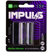 تصویر باتری قلمی ایمپالس مدل LR6 بسته 2 عددی IMPULS BATTERY