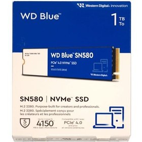 تصویر اس اس دی WD Blue SN580 اینترنال ۱ ترابایت وسترن دیجیتال M.2 Nvme Western Digital WD Blue SN580 1TB M.2 NVMe Internal SSD