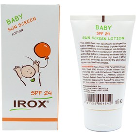 تصویر لوسیون ضد آفتاب ایروکس Spf 24 مناسب‌کودکان 135میل Irox SPF24 Sunscreen Cream 135 ml