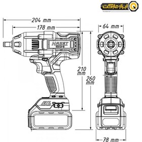 تصویر بکس شارژی هازت 1/2 اینچ 18 ولت براشلس مدل 3-9212 