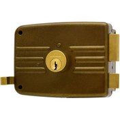 تصویر قفل حیاطی کلید پله ای10 ساچمه منیر طرح کالی کد 301 