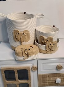 تصویر ست مکرومه دسته دار بزرگ 