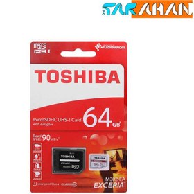 تصویر کارت حافظه microSDXC توشیبا مدل EXCERIA M302-EA ظرفیت 64 گیگابایت Toshiba microSDHC EXCERIA 64 GH