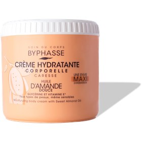 تصویر کرم بدن اسپانیایی بایفاس مدل HUILE D'AMANDE BYPHASSE® CRÈME HYDRATANTE CORPORELLE CARESSE 'HUILE D'AMANDE, 500ml