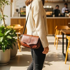 تصویر کیف چرم پروانه 