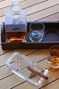 تصویر Paşabahçe ست ویسکی، لیوان، بطری کریستال و زیرسیگاری سیگار 4 نفره، 6 عدد 