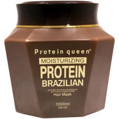 تصویر ماسک مو بدون سولفات و ضد ريزش پروتئين برند پروتئین کوئين 1000 میل Protein Queen Moisturizing Protein Brazilian Hair Mask 1000ml